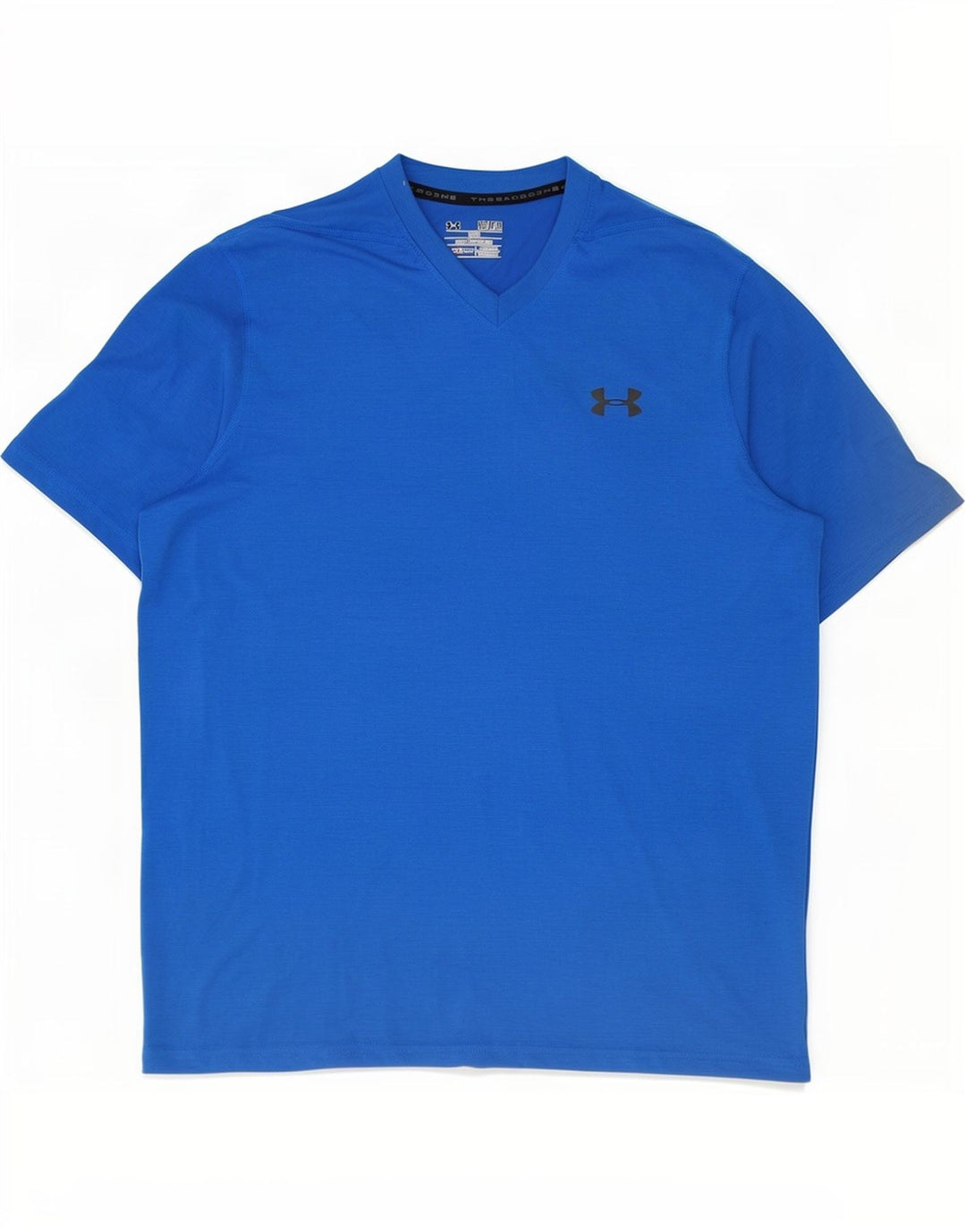 Under Armour Herre Heat Gear T-Shirt Top Medium Blue Polyester