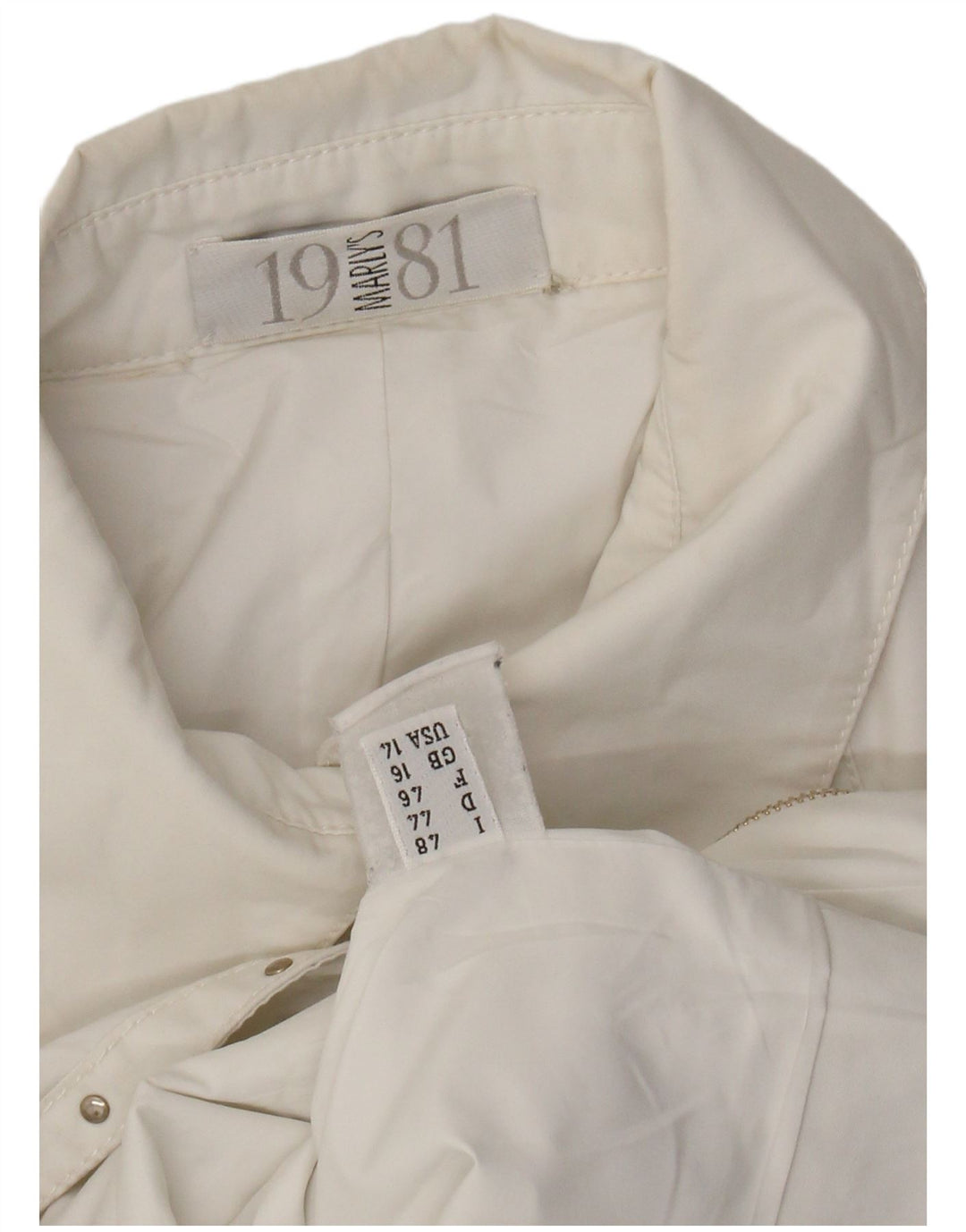 MARLY'S 1981 Womens Bomber Jacket UK 16 Large White