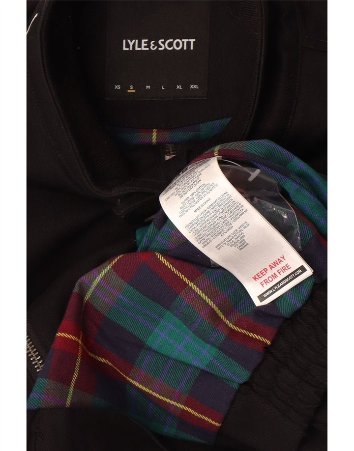 Lyle & Scott Bomberjakke til mænd UK 36 Lille sort bomuld