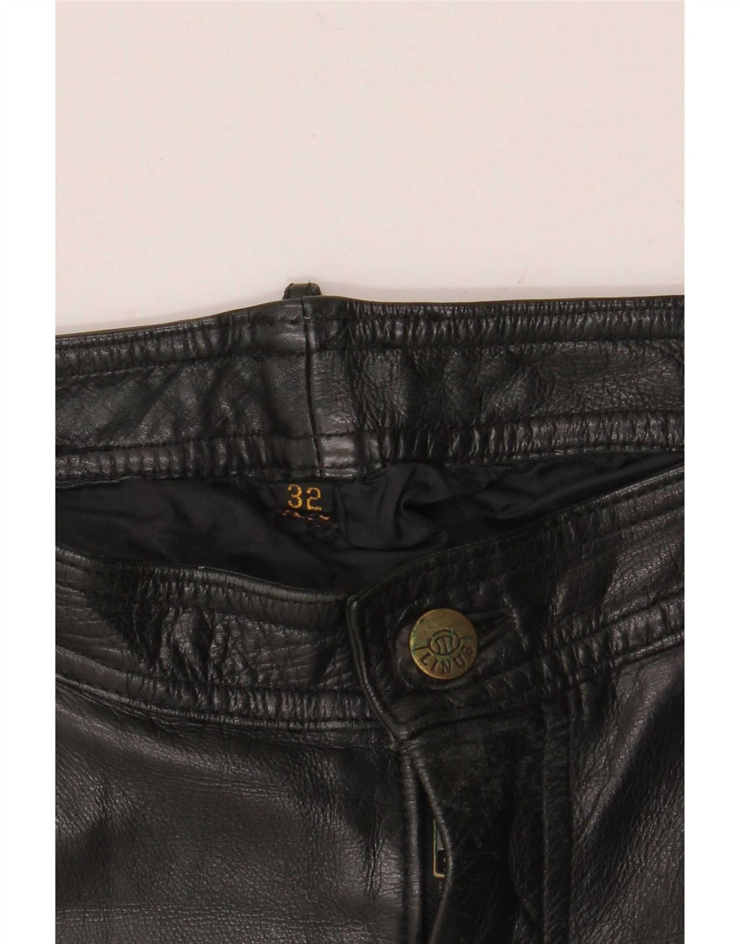 Linus Læder Biker Bukser W32 L30 Sort