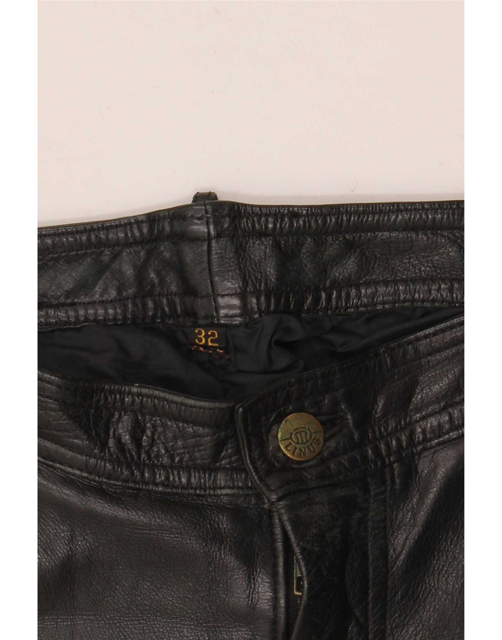 Linus Læder Biker Bukser W32 L30 Sort