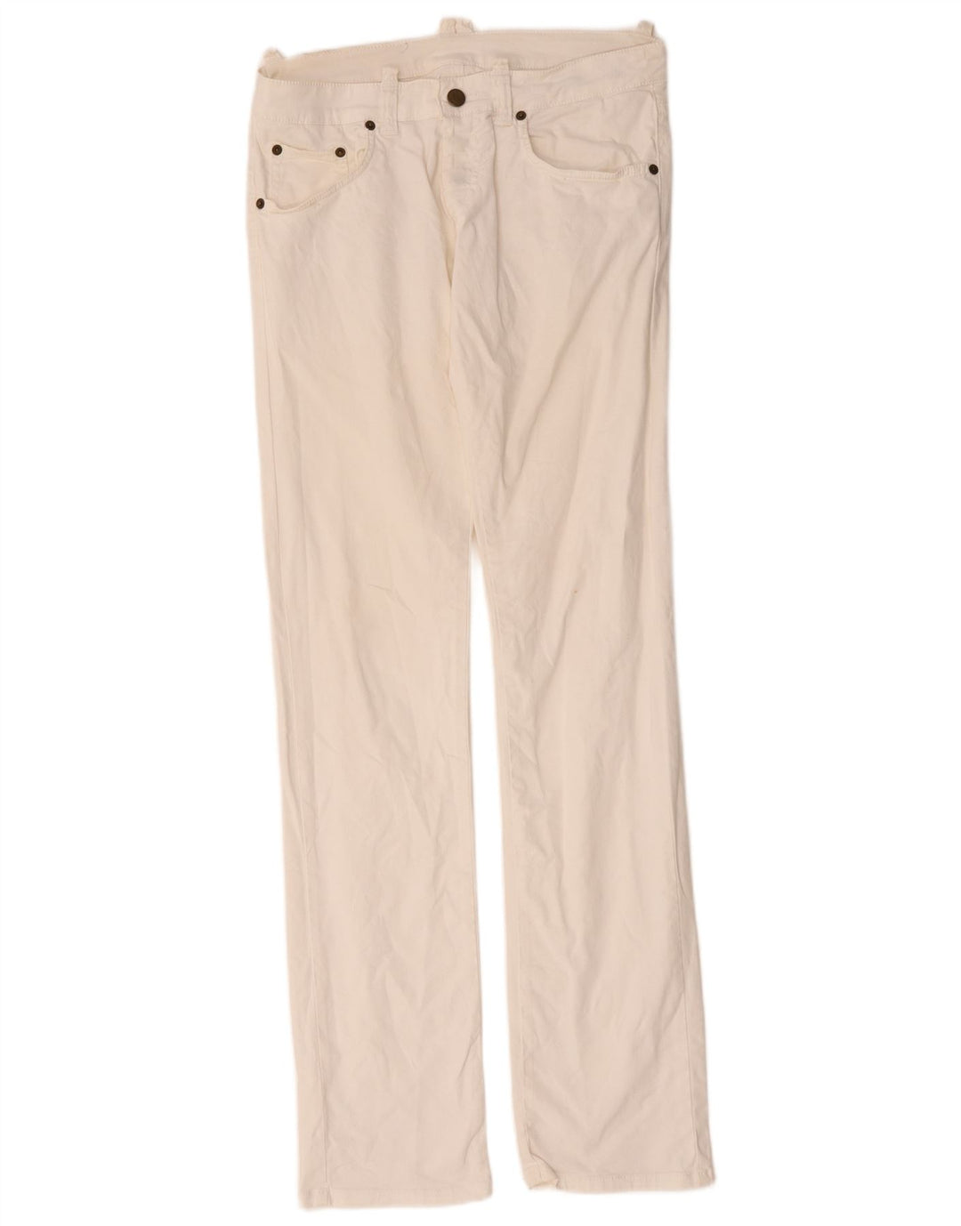 Iceberg Dame Lavtalje Slim Jeans W29 L33 Hvid Bomuld