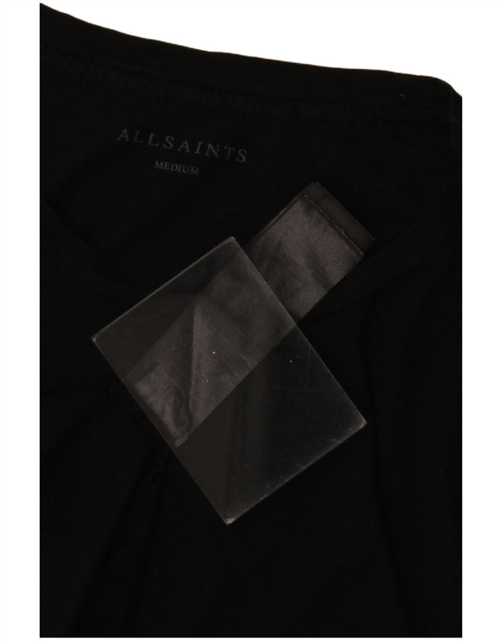 ALL SAINTS Herre T-Shirt Top Medium Sort Bomuld