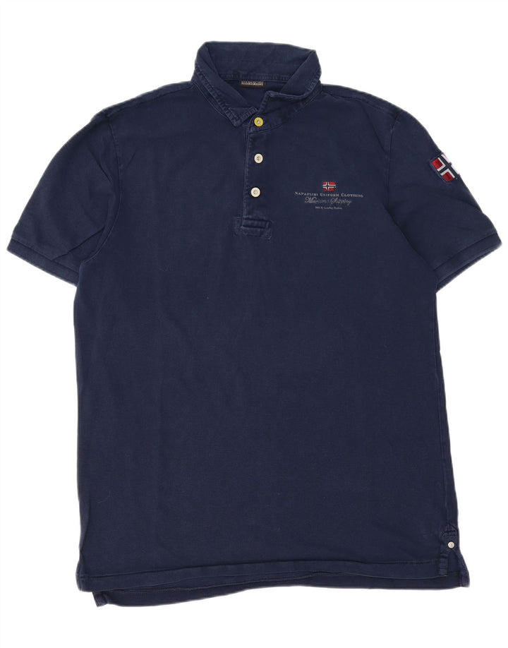 Napapijri Herre grafisk poloshirt XL marineblå