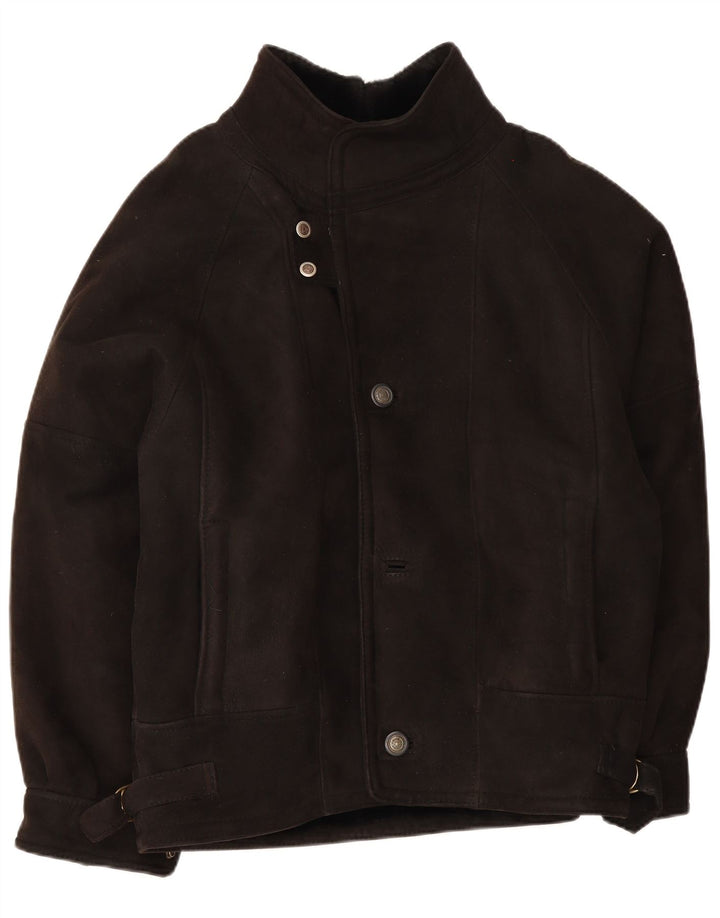 Vintage Herre Shearling Jacket IT 50 Large Black