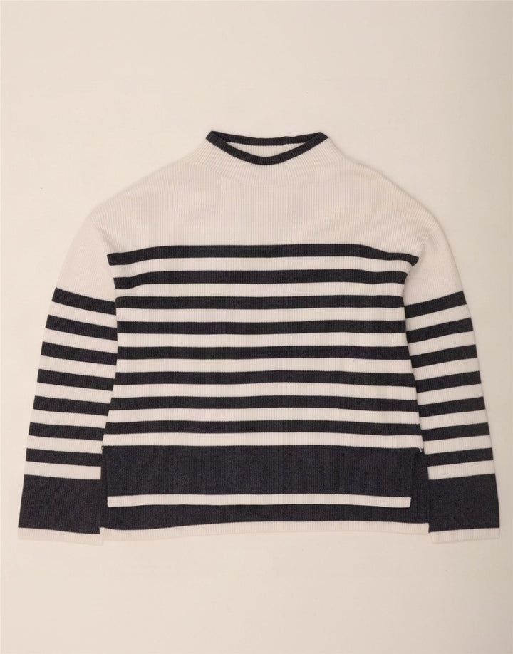 Marks & Spencer Dame Turtle Neck Jumper Sweater UK 14 Medium White