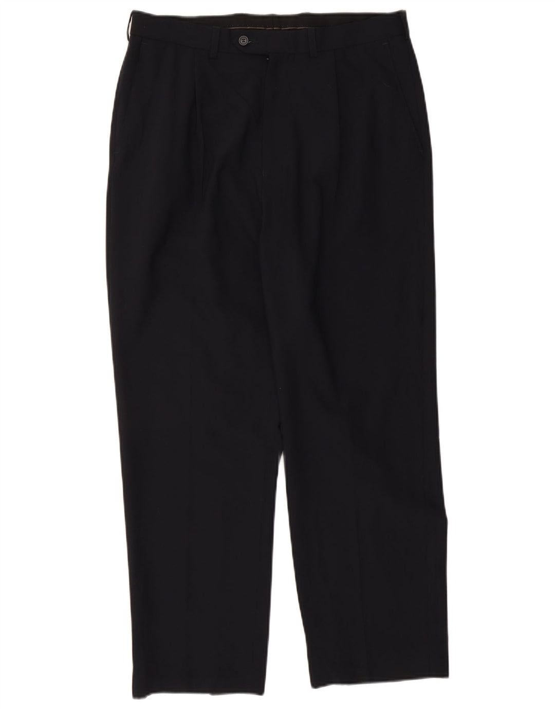 Marks & Spencer Herre Pegged Suit Bukser W34 L29 Navy Blue Polyester
