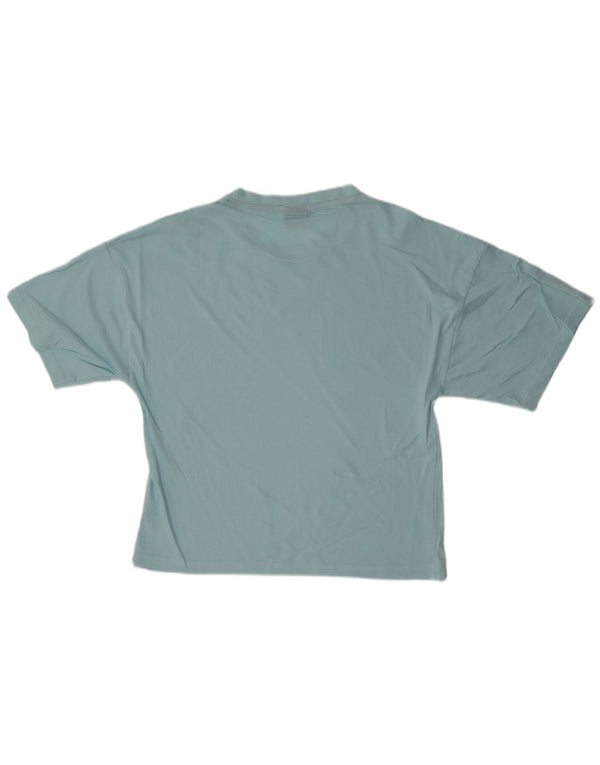 Umbro Dame T-Shirt Top UK 14 Medium Blue Cotton