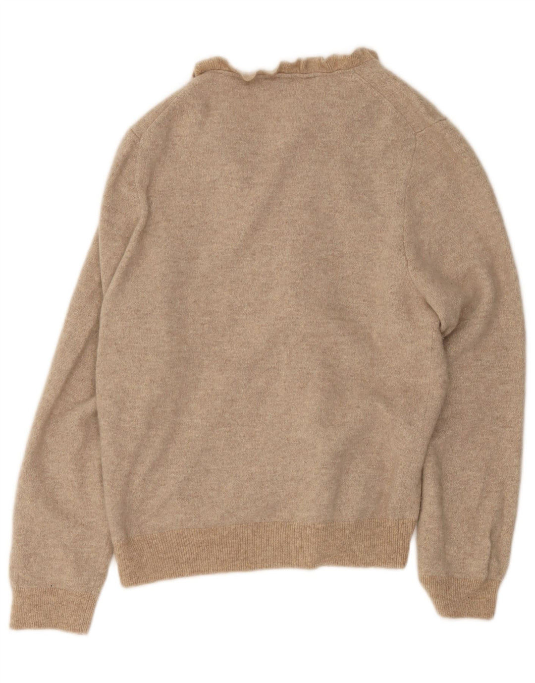 J. Crew Dame Cardigan Sweater UK 18 XL Beige Uld