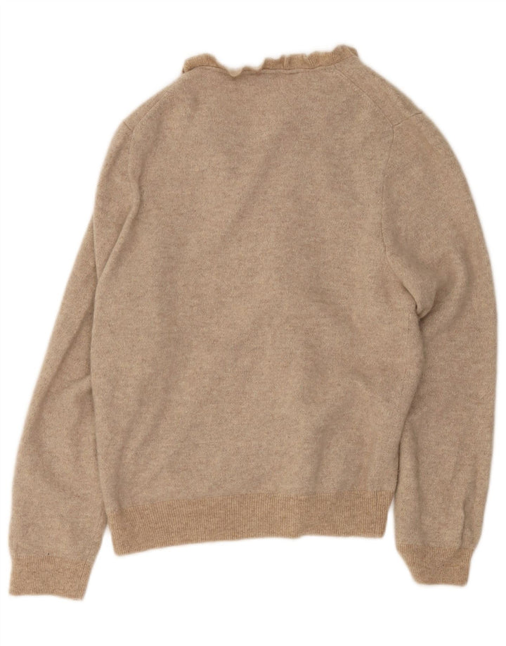 J. Crew Dame Cardigan Sweater UK 18 XL Beige Uld