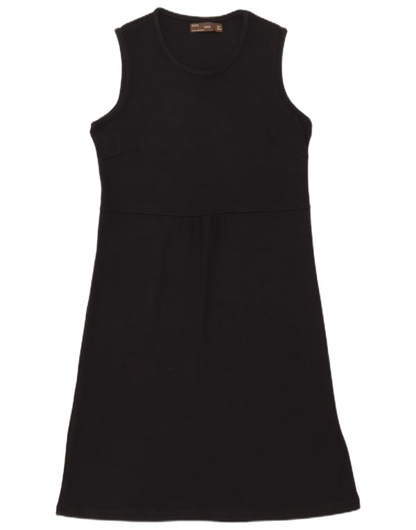 Zara Dame Ærmeløs Basic Kjole UK 14 Large Black Rayon