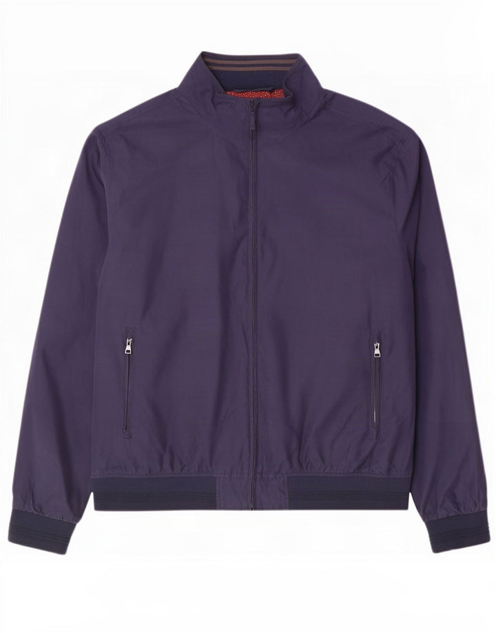 Marks & Spencer Bomberjakke til mænd UK 46 3XL Navy Blue Polyester