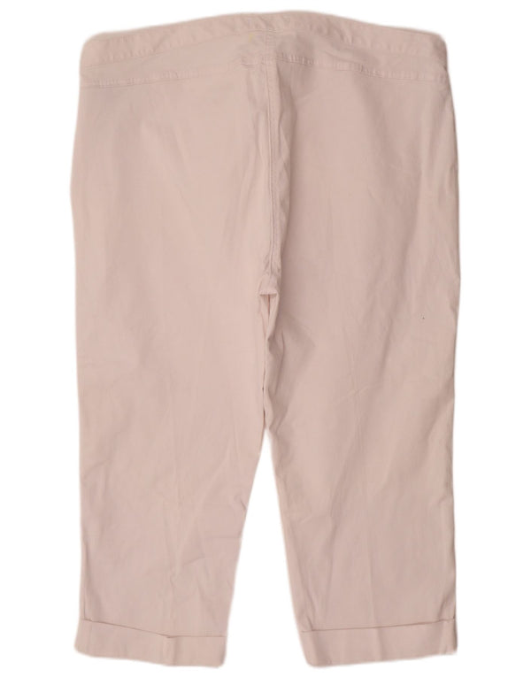 Marks & Spencer koniske Capri-bukser til kvinder UK 22 3XL W44 L22 Hvid