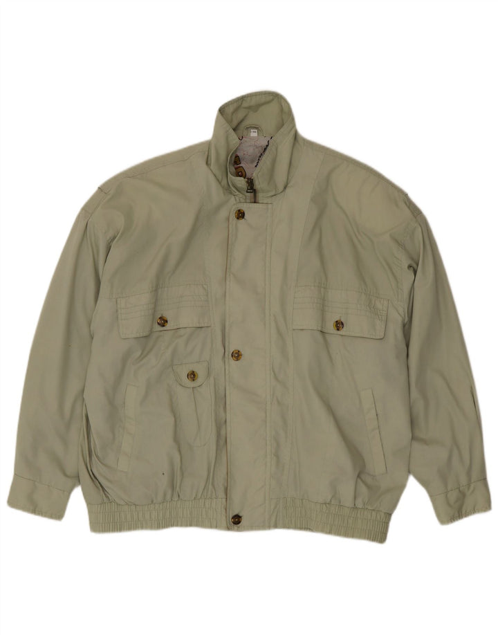 Vintage Herre Utility Jacket IT 53 XL Khaki Polyester