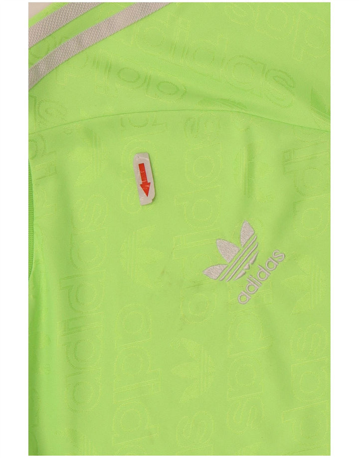Adidas Grafisk T-shirt top mellem grøn polyester til mænd