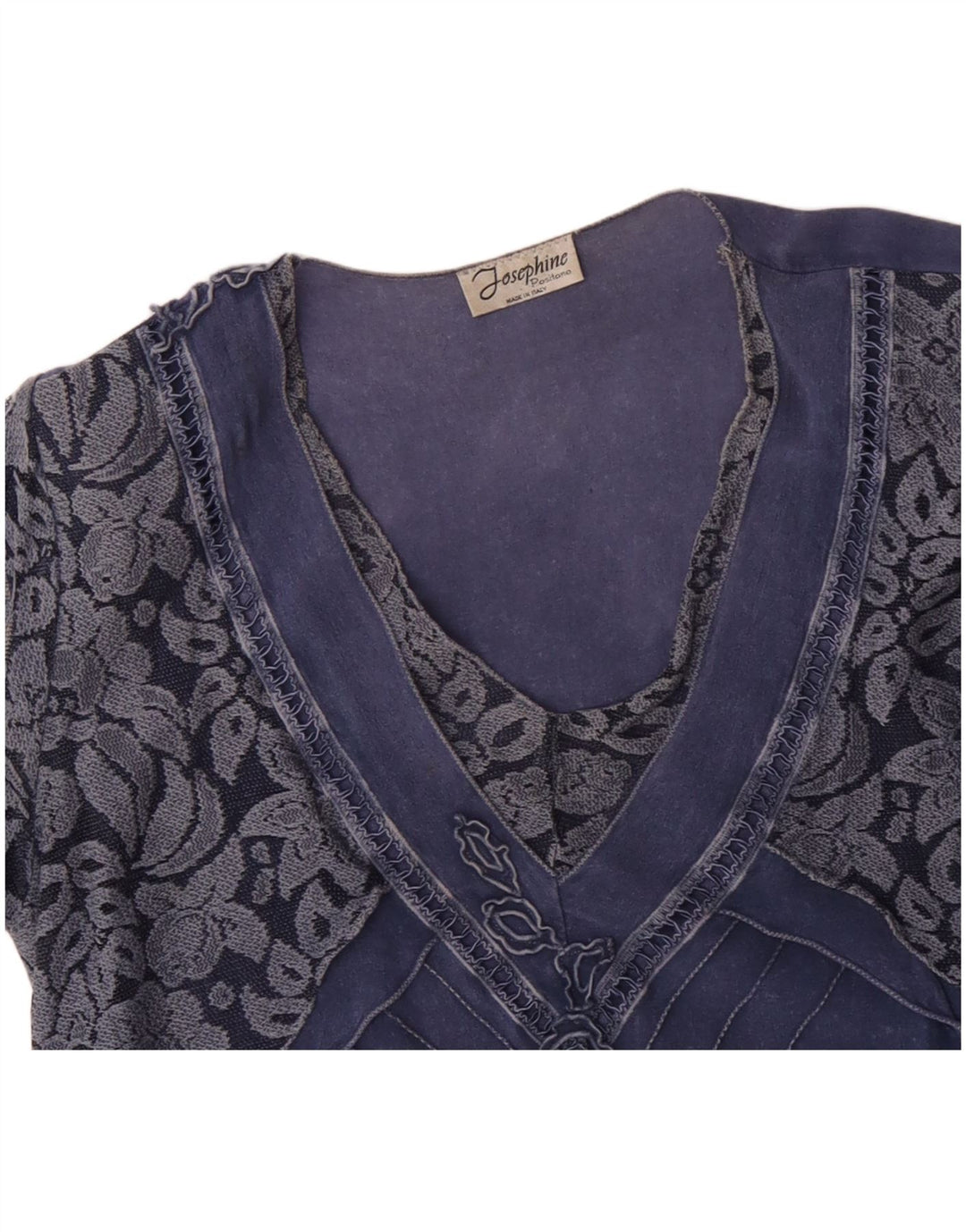 JOSEPHINE Dame Bluse Top UK 16 Large Blue Floral