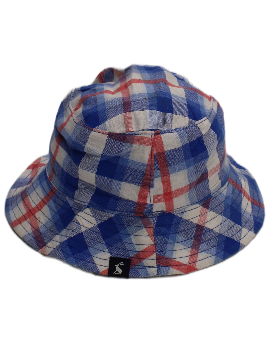 Joules Baby Boys Bucket Hat 3-6 måneder blå ternet bomuld