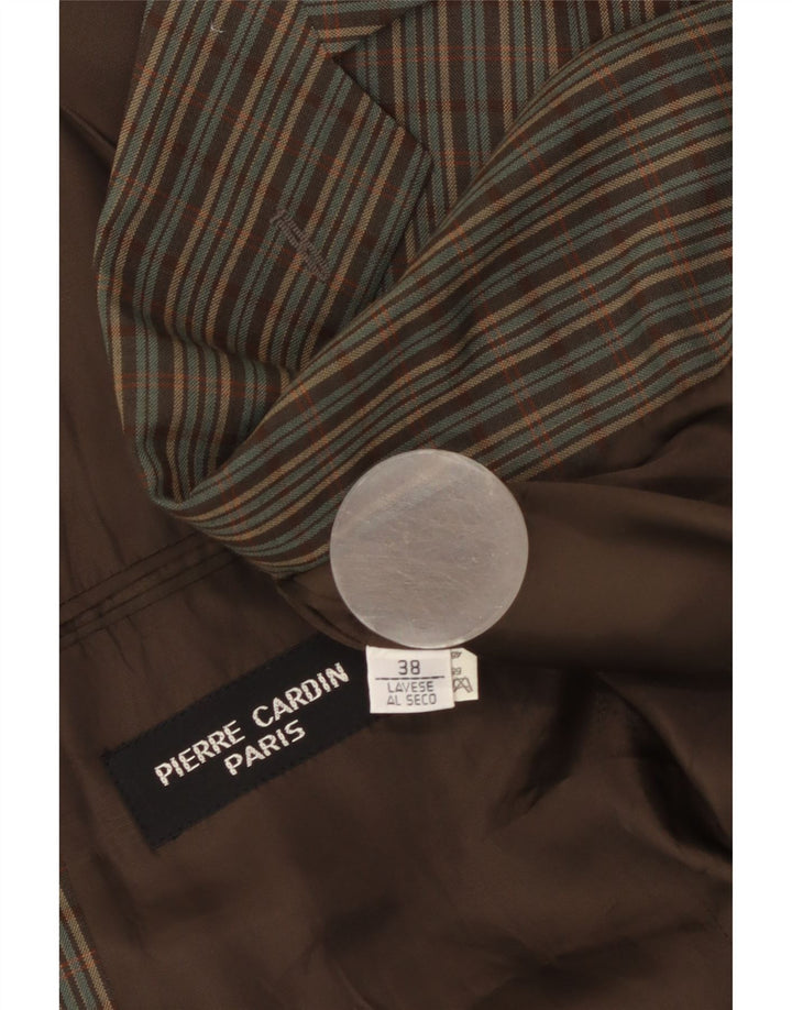 Pierre Cardin Herre 2-knaps blazerjakke UK 38 Medium Brown Check