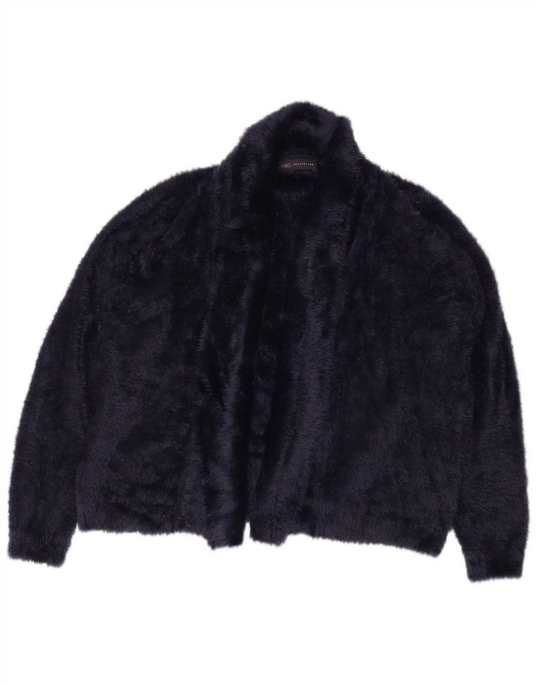 Marks & Spencer dame cardigan sweater UK 18 XL marineblå polyamid