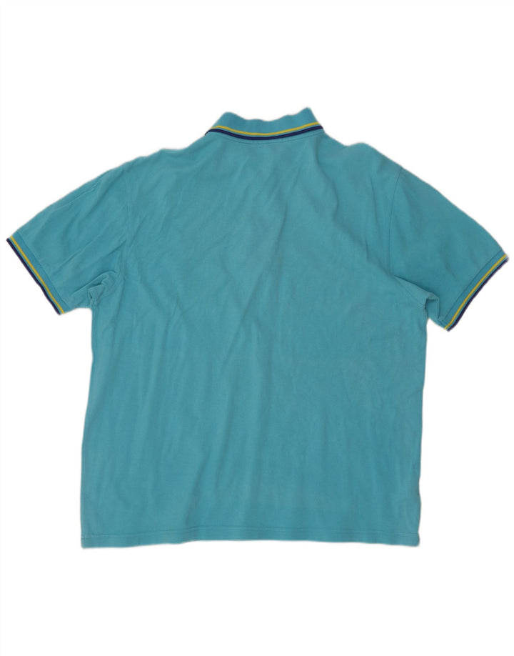 Fred Perry Herre poloshirt XL blå stribet bomuld