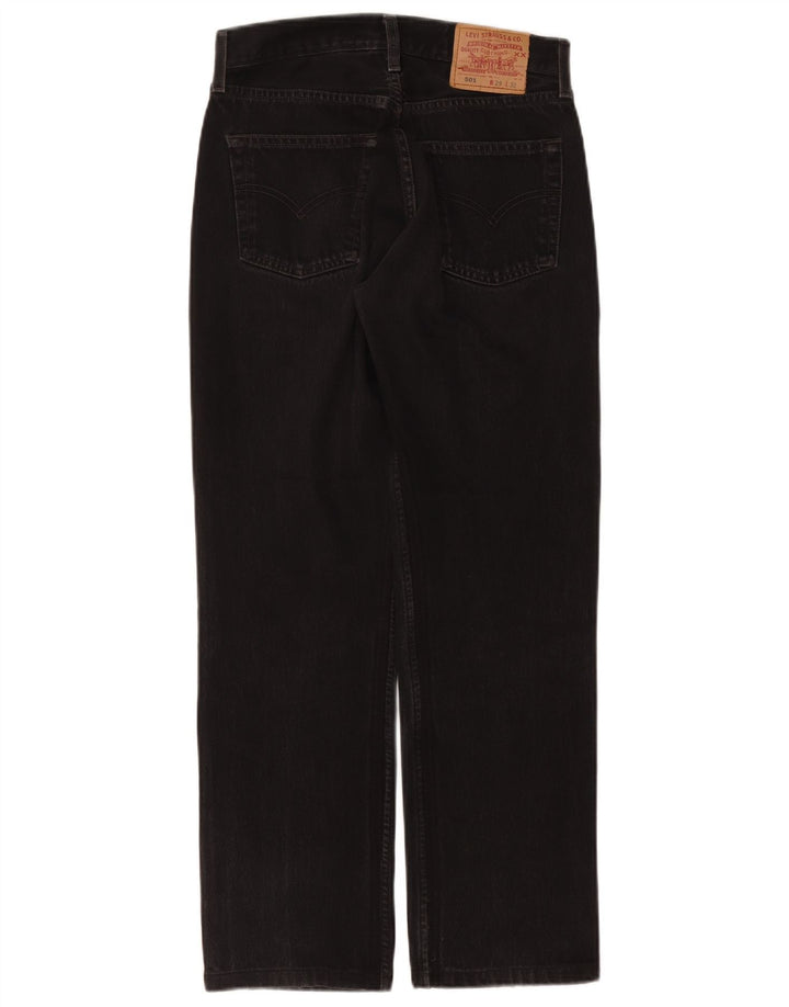 Levi's Dame 501 Straight Jeans W29 L28 Sort Bomuld