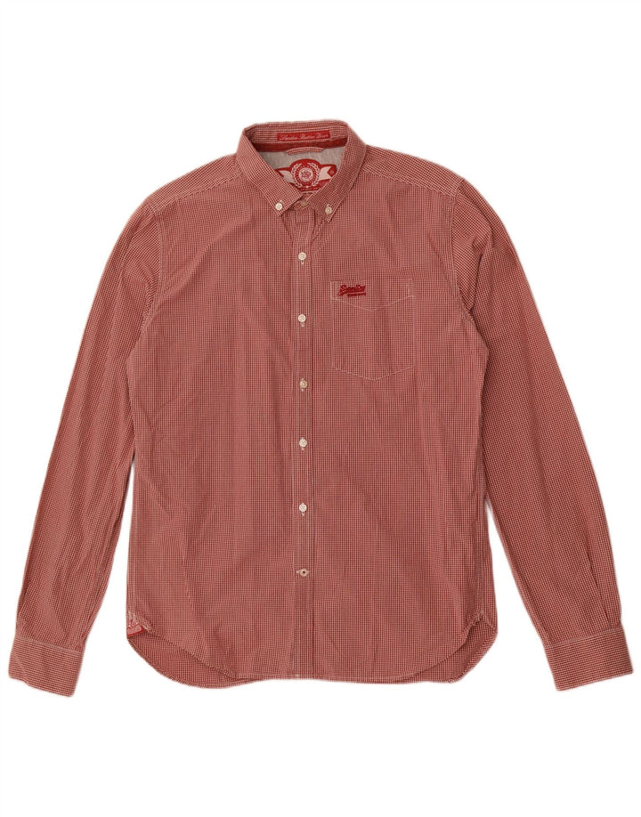 Superdry Herreskjorte Stor rød Gingham Bomuld