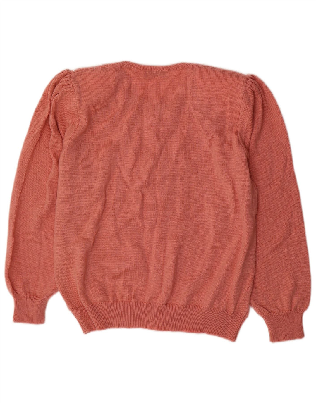 Vintage dame cardigan sweater UK 16 Large Pink Wool