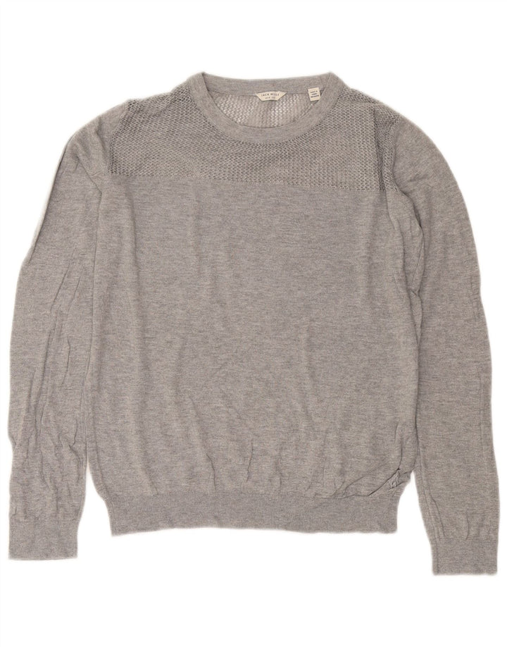 Jack Wills Dame sweater med rund hals DK 12 Medium Grå Bomuld
