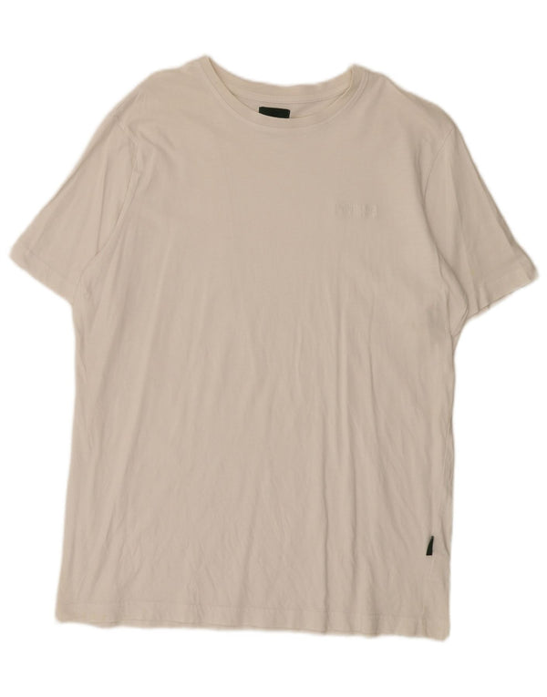 Enrico Coveri Herre T-Shirt Top XL Hvid Bomuld