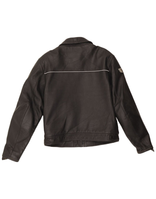 Alpinestars Mens Graphic Leather Racer Jacket EU 50 Medium Black Leather