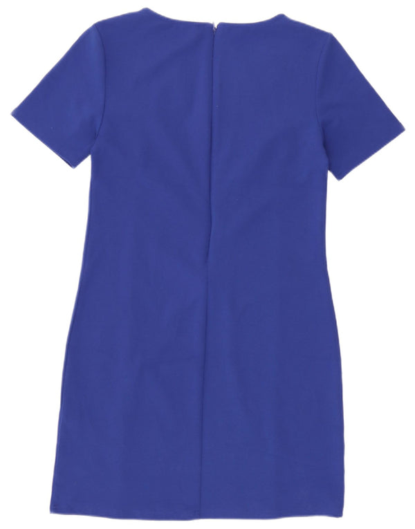 Lipsy Womens Sheath Dress UK 10 Small Blue Polyester