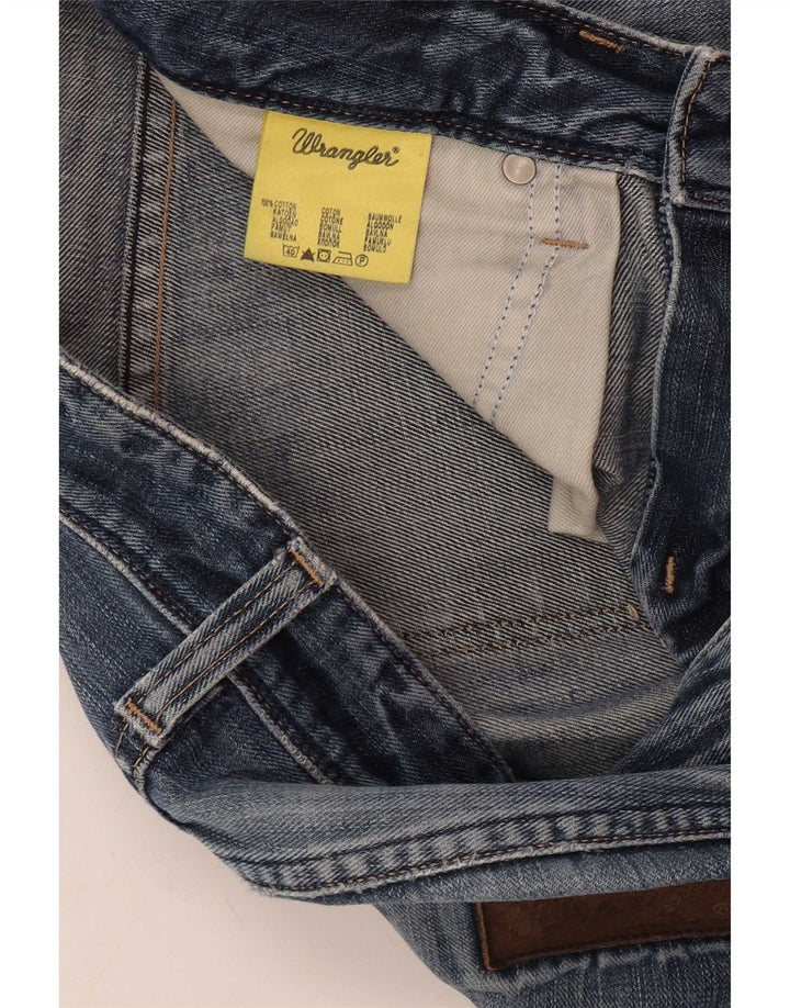 Wrangler Womens Crank Straight Jeans W32 L34 Blue Cotton