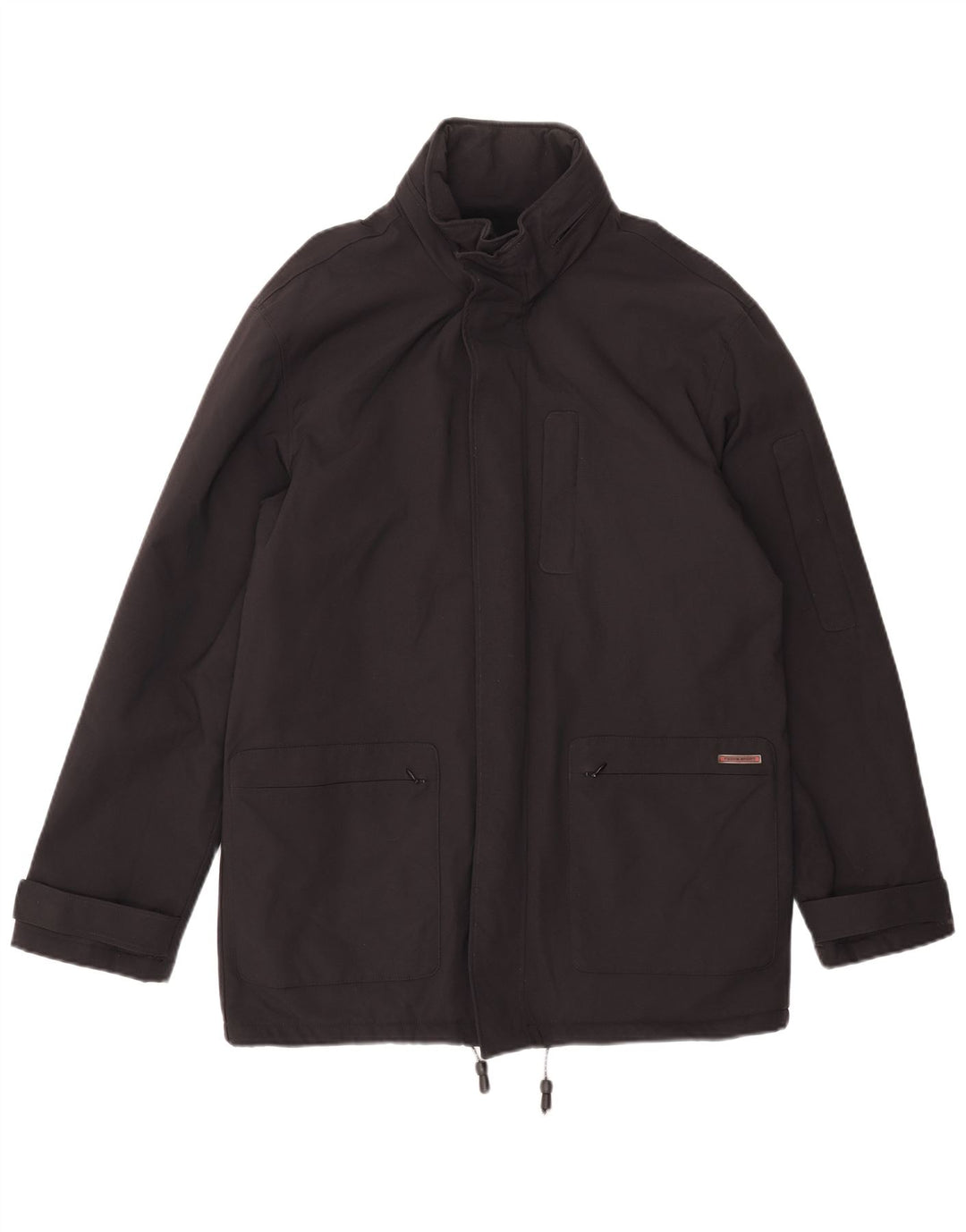 Gianfranco Ferre Herre Hooded Windbreaker Jacket UK 38 Medium Sort Nylon