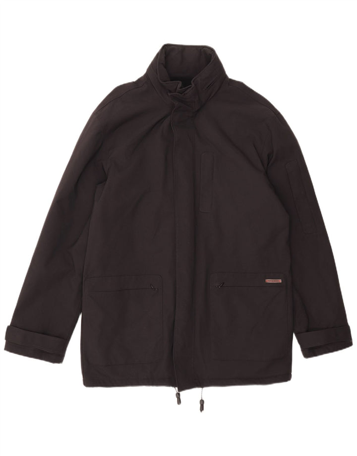 Gianfranco Ferre Herre Hooded Windbreaker Jacket UK 38 Medium Sort Nylon