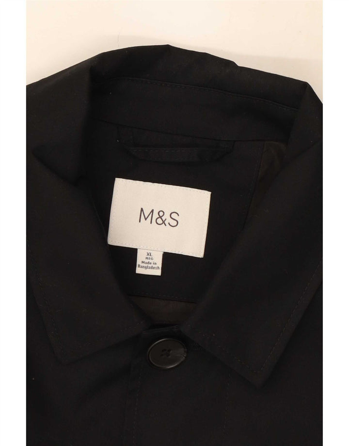 Marks & Spencer Trench Coat til mænd UK 42 XL Sort Polyester