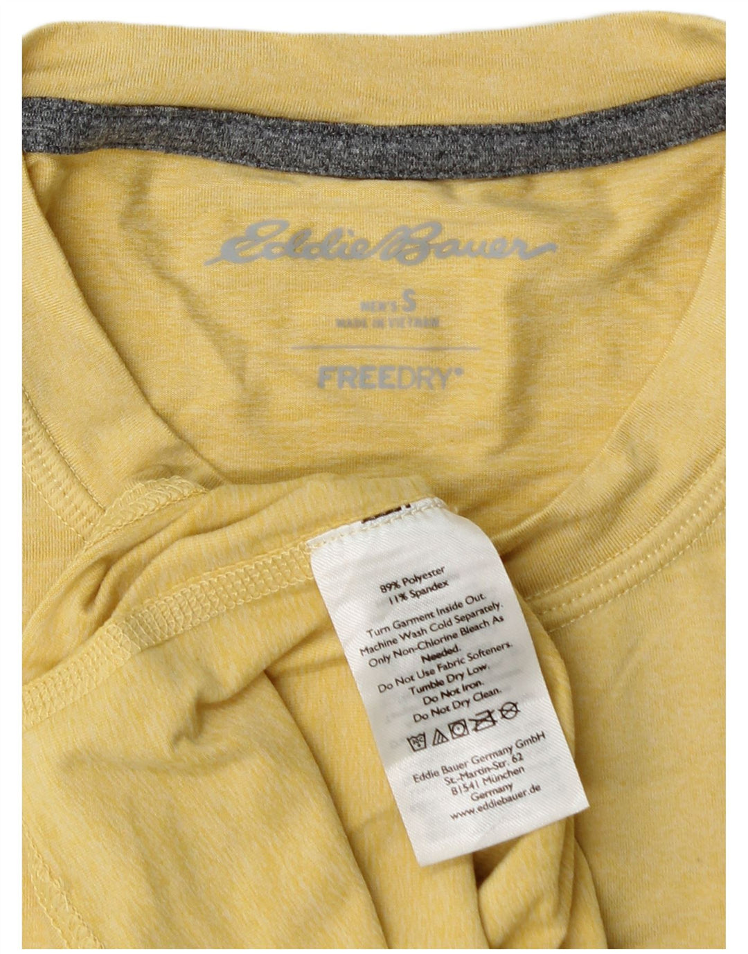 EDDIE BAUER Herre Top Langærmet Lille Gul Polyester