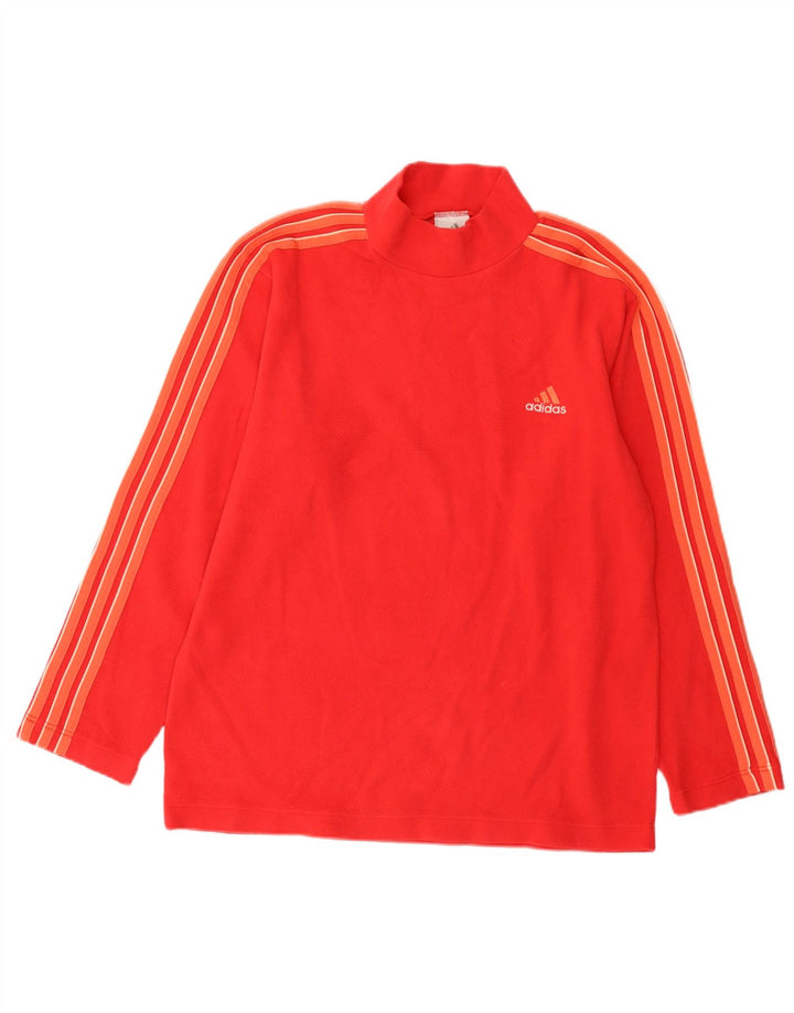 Adidas Herre Fleece Jumper UK 38/40 Medium Rød Polyester