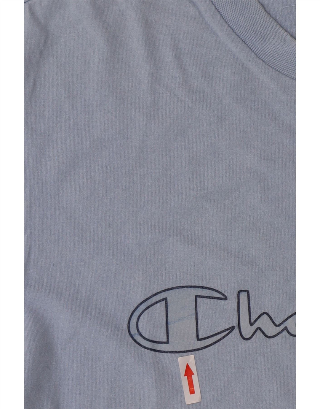 Champion Herre Grafisk T-Shirt Top Stor Blå Bomuld