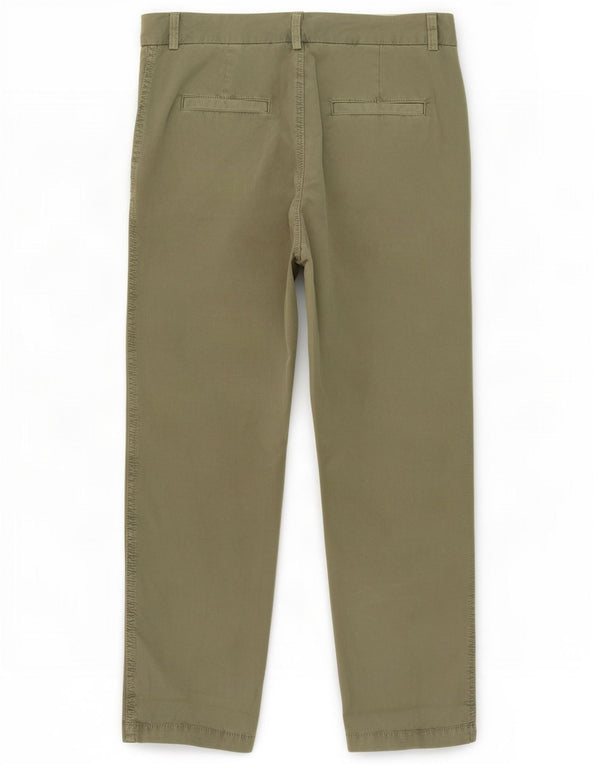 Marks & Spencer Womens Straight Chino Trousers UK 10 Small W30 L26 Khaki