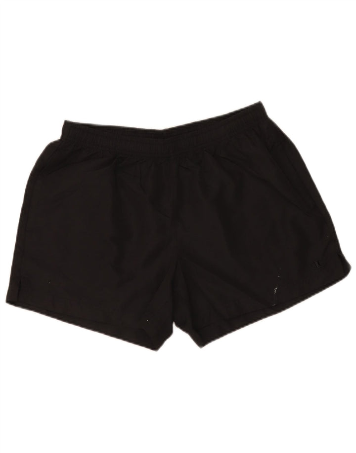 Champion Womens Sports Shorts UK 14 Large Black Polyester