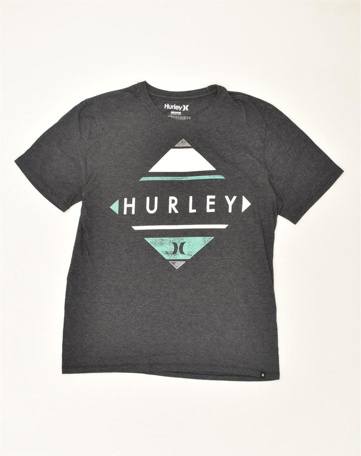 HURLEY Mens Slim Fit Graphic T-Shirt Top Medium Grey Cotton | Vintage Hurley | Thrift | Second-Hand Hurley | Used Clothing | Messina Hembry 
