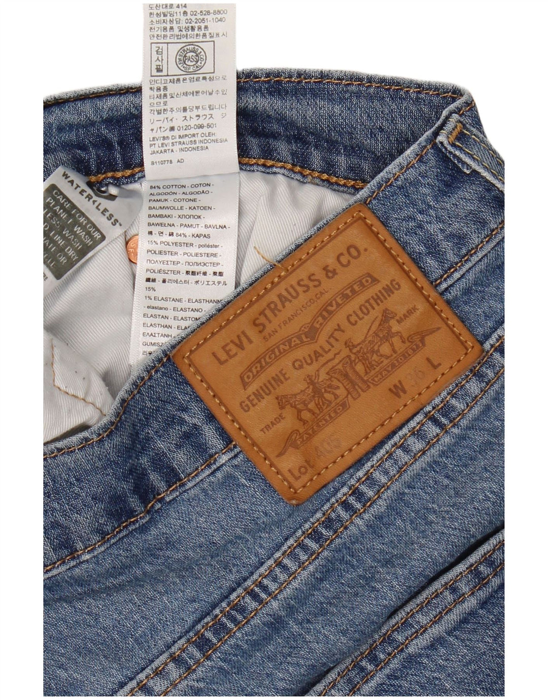 LEVI'S Mens 405 Denim Shorts W36 Large  Blue Cotton
