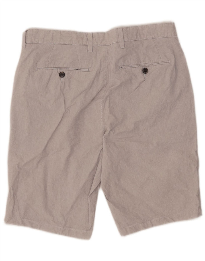 Marks & Spencer Chino Shorts til mænd W32 mellemgrå nålestribet bomuld