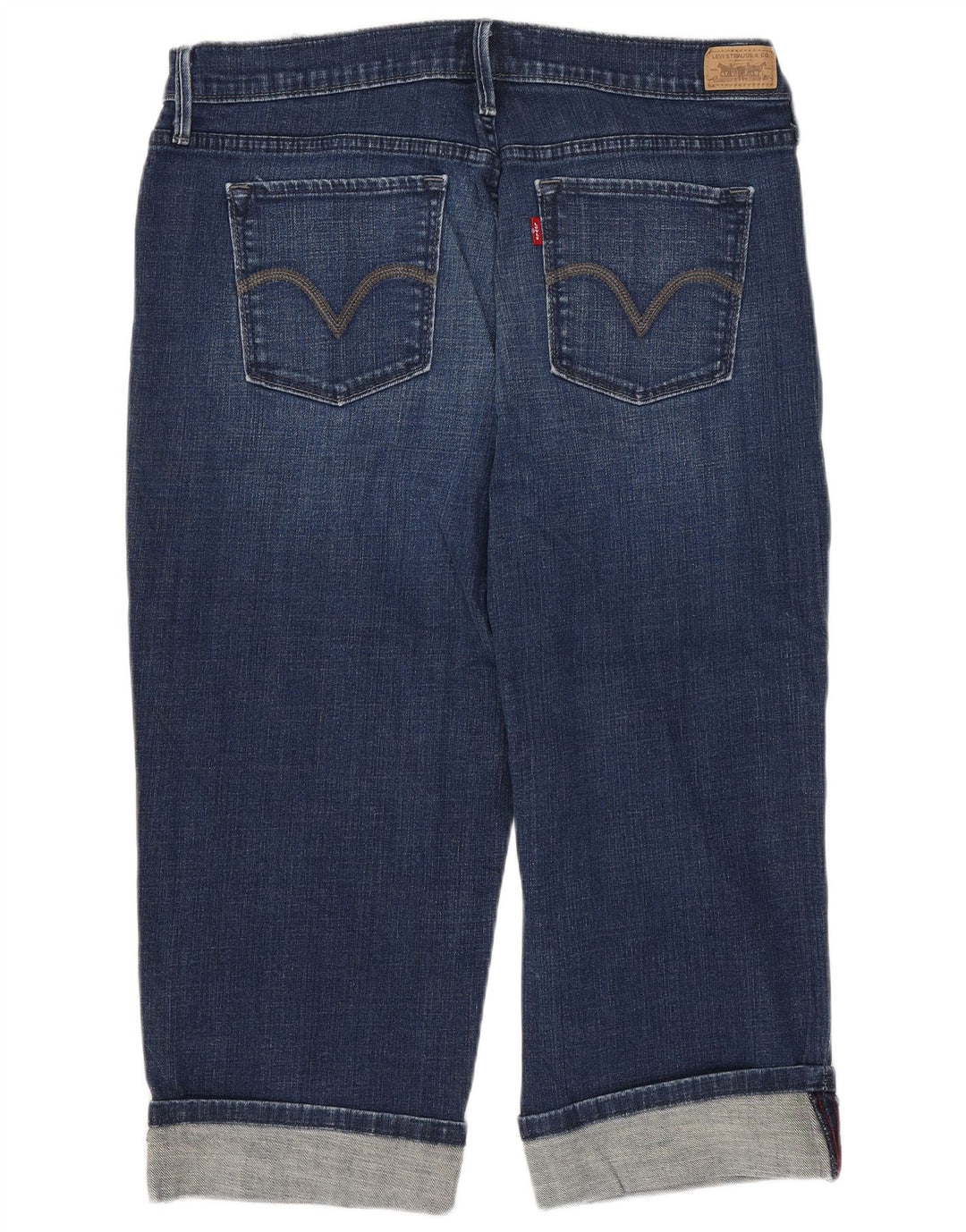 Levi's Dame 515 Capri Jeans US 10 Large W32 L20 Marineblå Bomuld