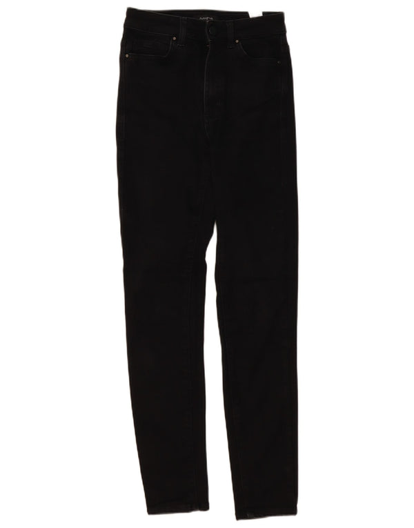 Marks & Spencer Womens Regular Skinny Jeans UK 6 XS W28 L29 Black Cotton