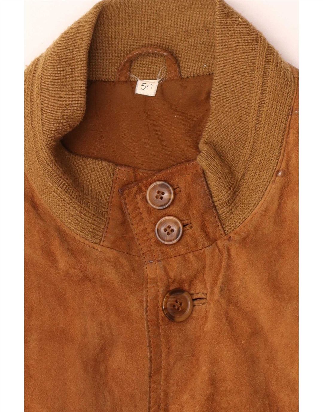 Vintage herre ruskind bomberjakke IT 50 Large Brown