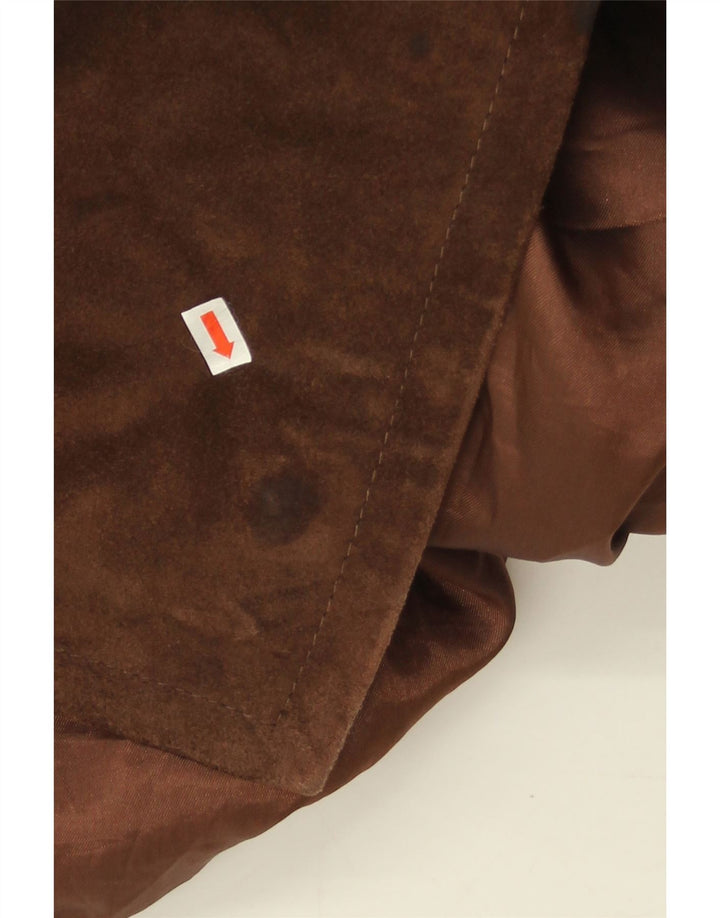 Vintage oversized ruskindsfrakke til kvinder IT 46 Stort brunt læder