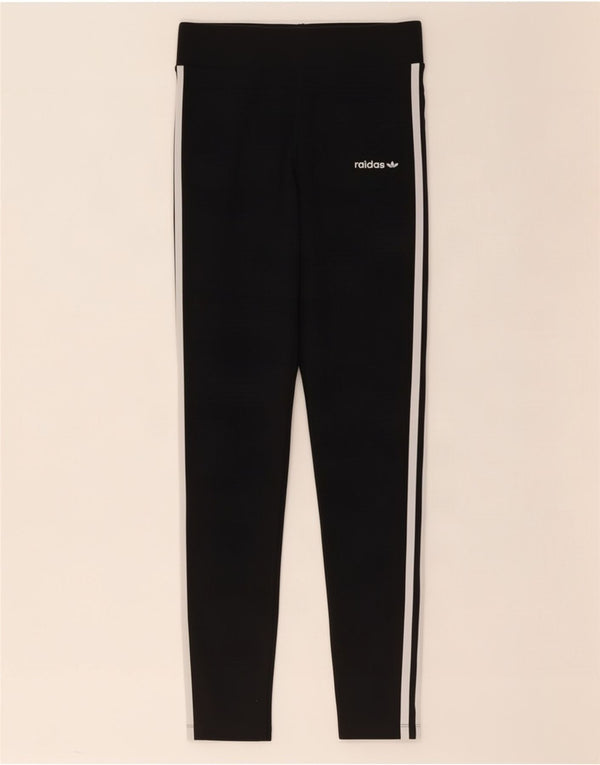 Adidas Dame Leggings UK 12 Medium Sort Bomuld