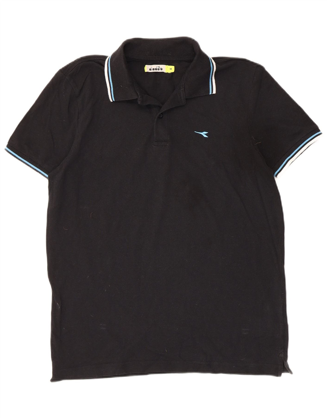 DIADORA Poloshirt til mænd Medium Sort Bomuld