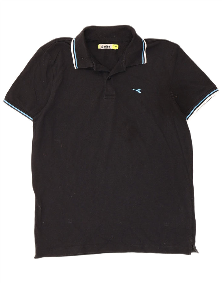 DIADORA Poloshirt til mænd Medium Sort Bomuld